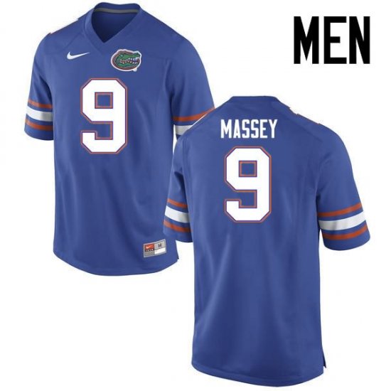 Men's Florida Gators #9 Dre Massey NCAA Nike Blue Authentic Stitched College Football Jersey OGE8162OS